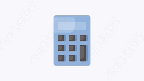 图片素材-028-计算器calculator扁平卡通教育元素图标
