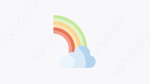 图片素材-028-彩虹rainbow扁平卡通天气元素图标
