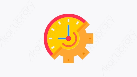 图片素材-028-时间管理time_management扁平卡通工程元素图标