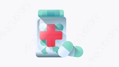 图片素材-028-维生素vitamins扁平卡通冠状病毒元素图标