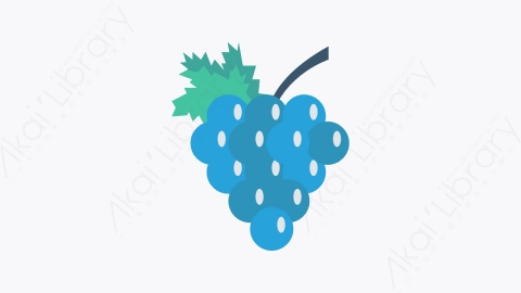 图片素材-029-葡萄grapes扁平卡通水果和蔬菜的图标元素