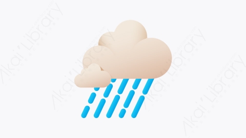 图片素材-029-雨rain扁平卡通春季元素图标
