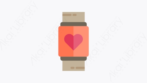 图片素材-029-智能手表smartwatch扁平卡通卫生保健元素图标