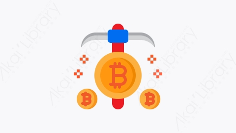 图片素材-030-比特币bitcoin扁平卡通加密货币元素图标