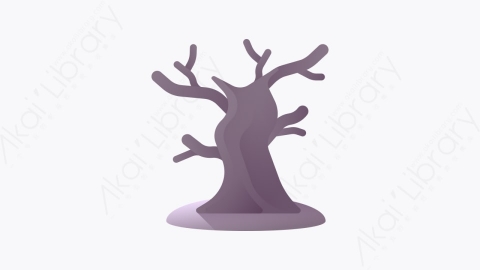 图片素材-030-枯树dead_tree扁平卡通核能元素图标