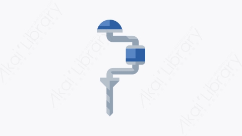 图片素材-030-钻孔-1drill个扁平卡通工具元素图标