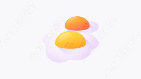 图片素材-030-煎蛋fried_egg扁平卡通Instagram故事食物元素图标