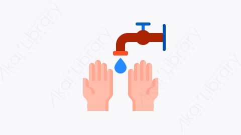 图片素材-030-洗手hand_wash扁平卡通电晕病毒元素图标