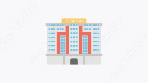 图片素材-030-医院hospital扁平卡通城市地图元素图标