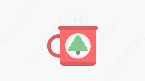 图片素材-030-马克杯mug扁平卡通圣诞节元素图标