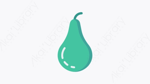 图片素材-030-梨-1pear扁平卡通水果和蔬菜的图标元素