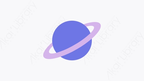 图片素材-030-土星saturn扁平卡通科学元素图标