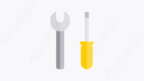 图片素材-030-工具tools扁平卡通施工元素图标
