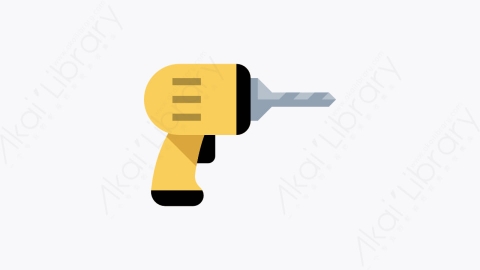 图片素材-031-钻机drill个扁平卡通工具元素图标