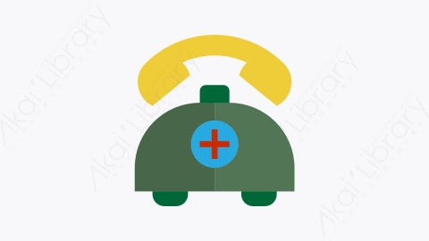 图片素材-031-紧急呼叫emergencycall扁平卡通卫生保健元素图标
