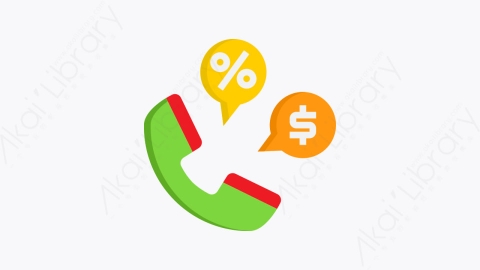 图片素材-031-电话phone扁平卡通电子商务元素图标