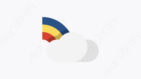 图片素材-031-彩虹rainbow扁平卡通天气元素图标