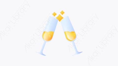 图片素材-032-香槟酒杯champagne_glasses扁平卡通赌场元素图标
