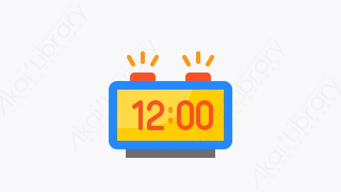 图片素材-032-数字闹钟digital_alarm_clock扁平卡通时间时钟钟表元素图标