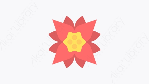图片素材-032-花朵flower扁平卡通圣诞节元素图标