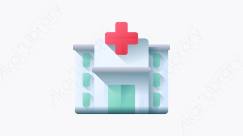 图片素材-032-医院hospital扁平卡通冠状病毒元素图标