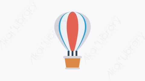 图片素材-032-热气球hotairballoon扁平卡通交通运输工具图标元素