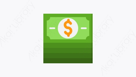 图片素材-032-货币money扁平卡通金融财务元素图标