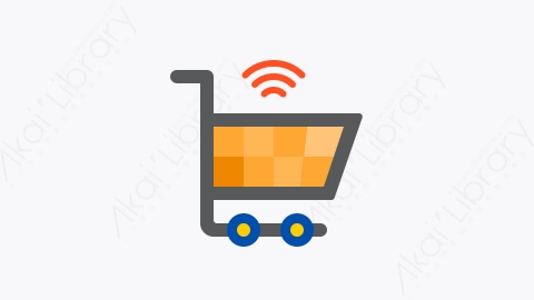 图片素材-032-购物车shopping_cart扁平卡通物联网元素图标