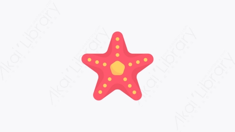 图片素材-032-海星starfish扁平卡通海洋沙滩元素图标