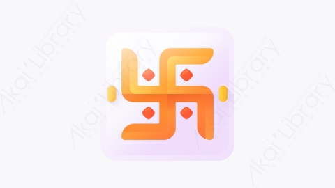 图片素材-032-十字记号swastika扁平卡通排灯节元素图标