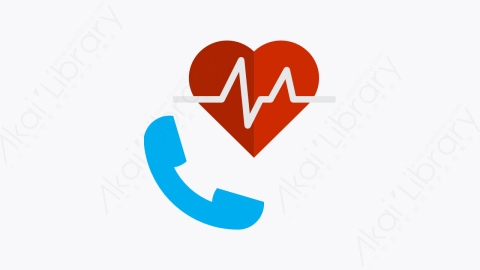 图片素材-032-电话telephone扁平卡通卫生保健元素图标