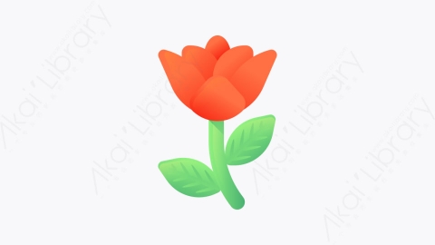 图片素材-033-玫瑰花flower扁平卡通和平日元素图标