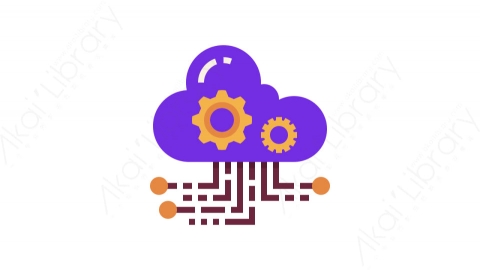 图片素材-033软件即服务_saas金融财经科技道具元素图标