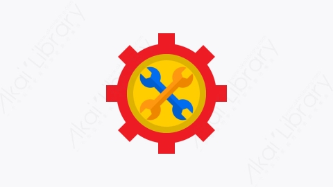 图片素材-033-设置settings扁平卡通劳动工人道具元素图标