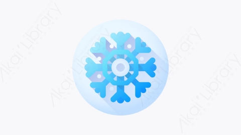 图片素材-033-雪花snowflake扁平卡通天气元素图标