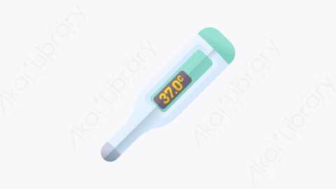 图片素材-033-温度计thermometer扁平卡通冠状病毒元素图标