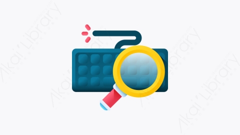 图片素材-034-键盘记录器keylogger扁平卡通网络安全元素图标