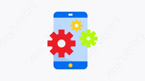 图片素材-034-手机mobile扁平卡通数据和网络管理元素图标