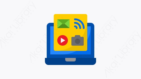图片素材-034-多媒体multimedia扁平卡通计算机应用程序元素图标