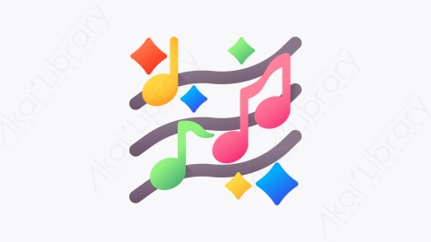 图片素材-034-音乐music扁平卡通新年元素图标