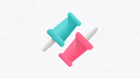 图片素材-034-图钉push-pin扁平卡通文具元素图标