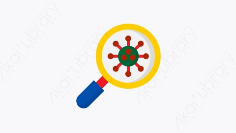 图片素材-034-搜索search扁平卡通电晕病毒元素图标