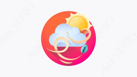 图片素材-034-风windy扁平卡通天气元素图标