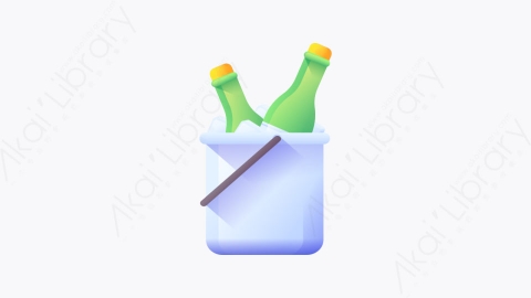 图片素材-035-酒桶bucket扁平卡通赌场元素图标
