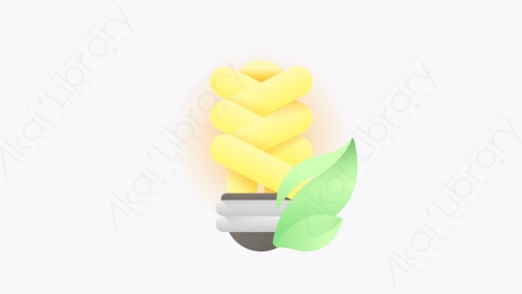 图片素材-035-节能灯eco_light扁平卡通生态元素图标