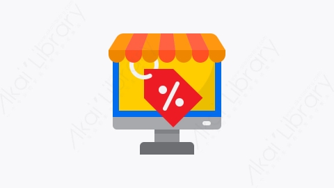 图片素材-035-网上商店online_shop扁平卡通黑色星期五元素图标