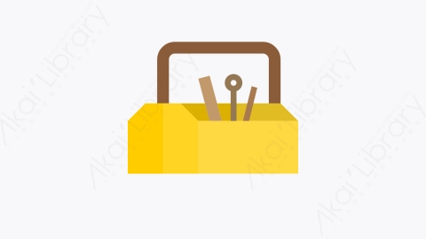 图片素材-035-工具箱toolbox扁平卡通木匠元素图标