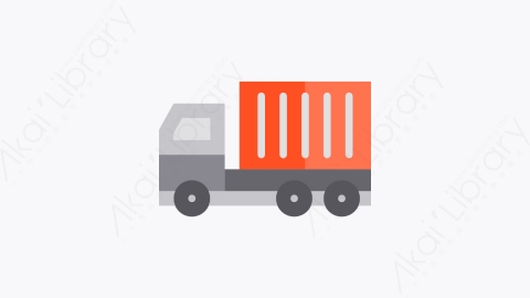图片素材-035-卡车truck扁平卡通工业元素图标