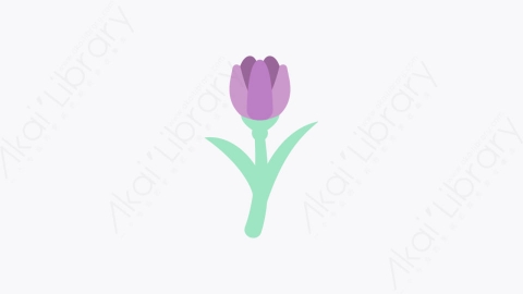 图片素材-035-郁金香tulip扁平卡通妇女节元素图标
