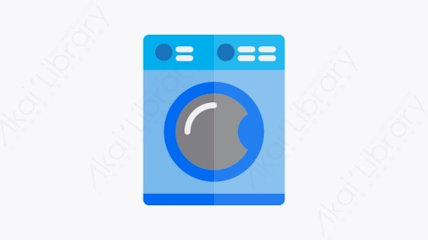 图片素材-035-洗衣机washingmachine扁平卡通家用元素图标